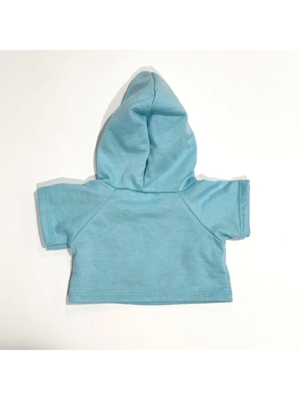 Build-A-Bear Workshop Blue Short Sleeve Tye Dye Rainbow Heart Hoodie